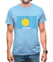 Palau Barcode Style Flag Mens T-Shirt