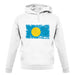 Palau Grunge Style Flag unisex hoodie