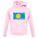 Palau Grunge Style Flag unisex hoodie