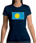 Palau Grunge Style Flag Womens T-Shirt