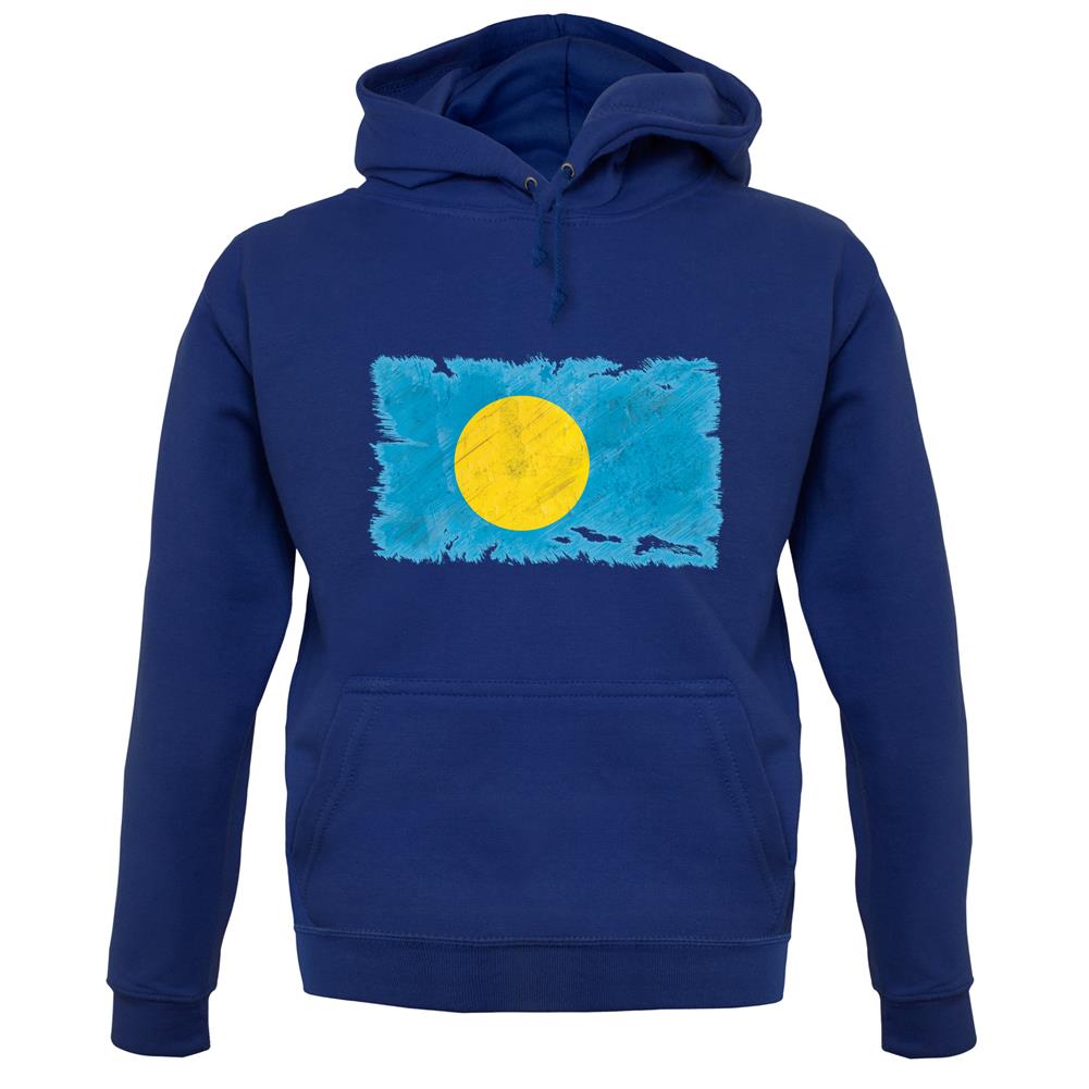 Palau Grunge Style Flag unisex hoodie