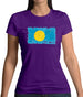 Palau Grunge Style Flag Womens T-Shirt