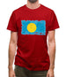 Palau Grunge Style Flag Mens T-Shirt