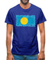 Palau Grunge Style Flag Mens T-Shirt