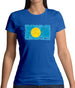 Palau Grunge Style Flag Womens T-Shirt