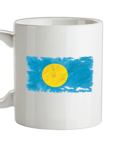 Palau Grunge Style Flag Ceramic Mug