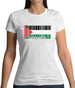 Palestine Barcode Style Flag Womens T-Shirt