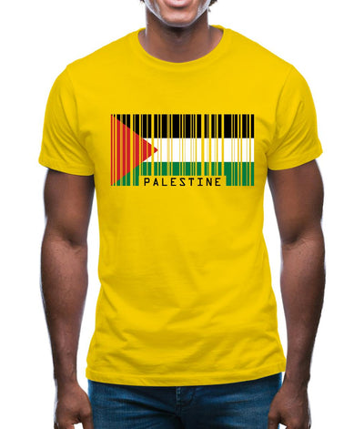 Palestine Barcode Style Flag Mens T-Shirt