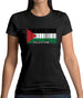 Palestine Barcode Style Flag Womens T-Shirt