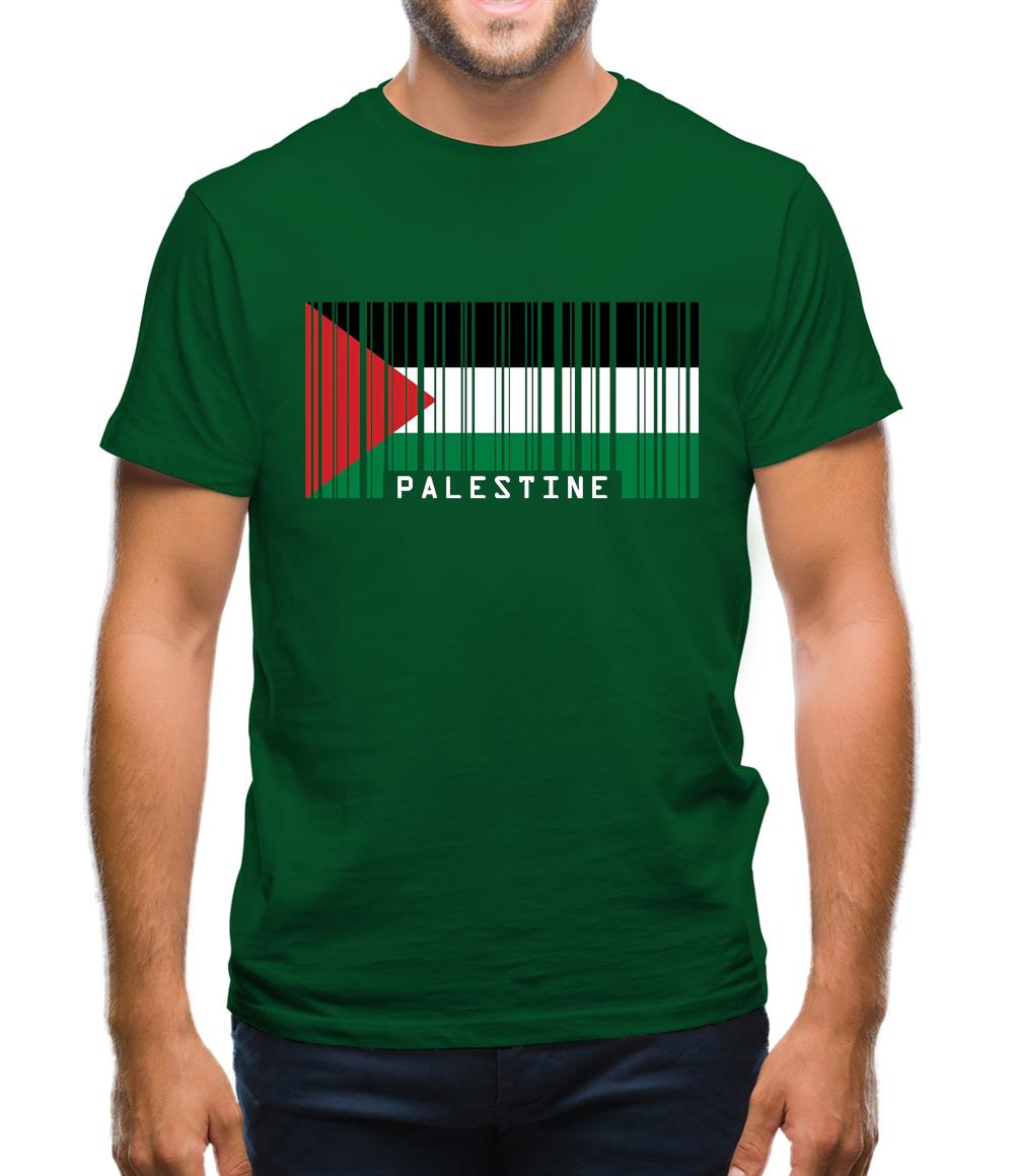 Palestine Barcode Style Flag Mens T-Shirt