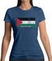 Palestine Barcode Style Flag Womens T-Shirt
