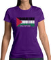 Palestine Barcode Style Flag Womens T-Shirt