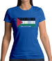 Palestine Barcode Style Flag Womens T-Shirt