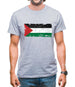 Palestine Grunge Style Flag Mens T-Shirt