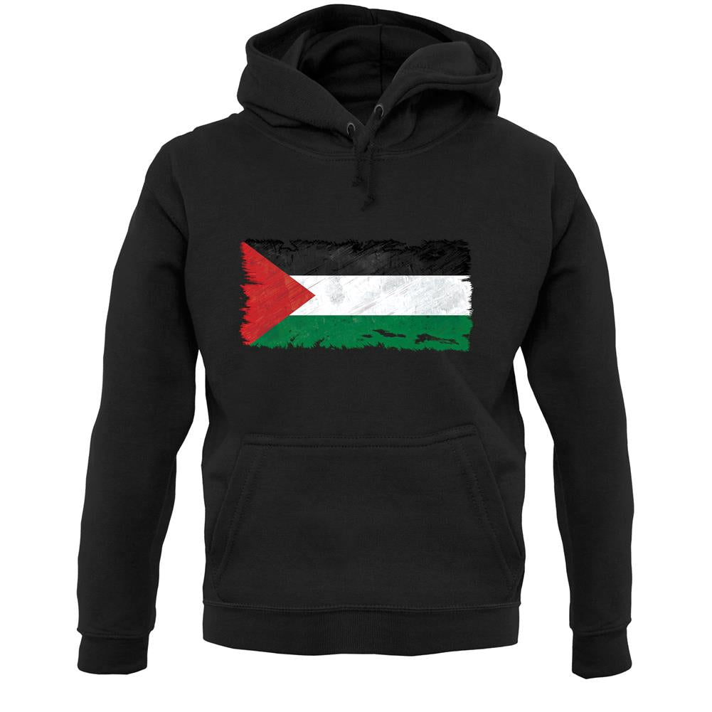 Palestine Grunge Style Flag Unisex Hoodie