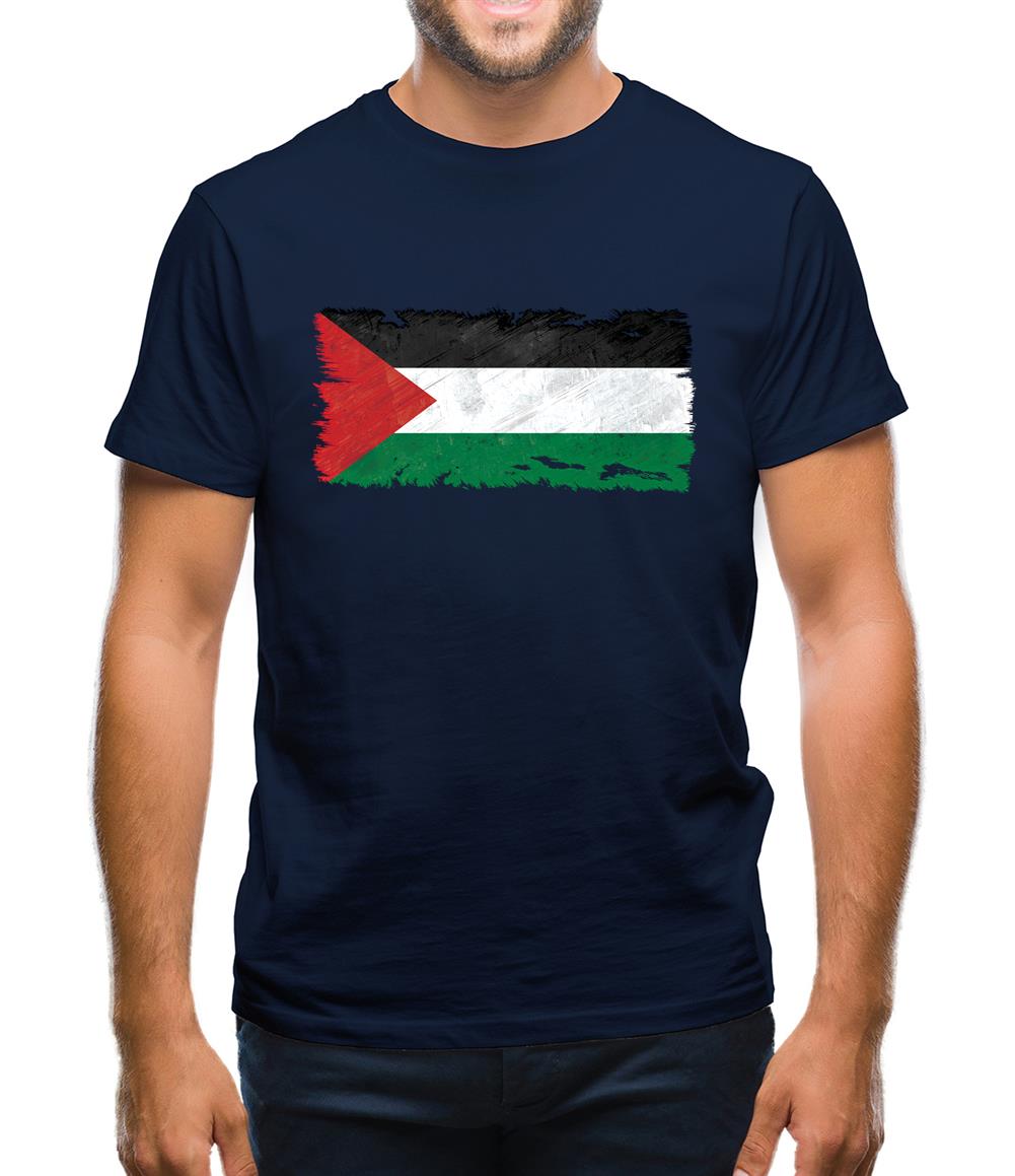Palestine Grunge Style Flag Mens T-Shirt
