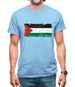 Palestine Grunge Style Flag Mens T-Shirt