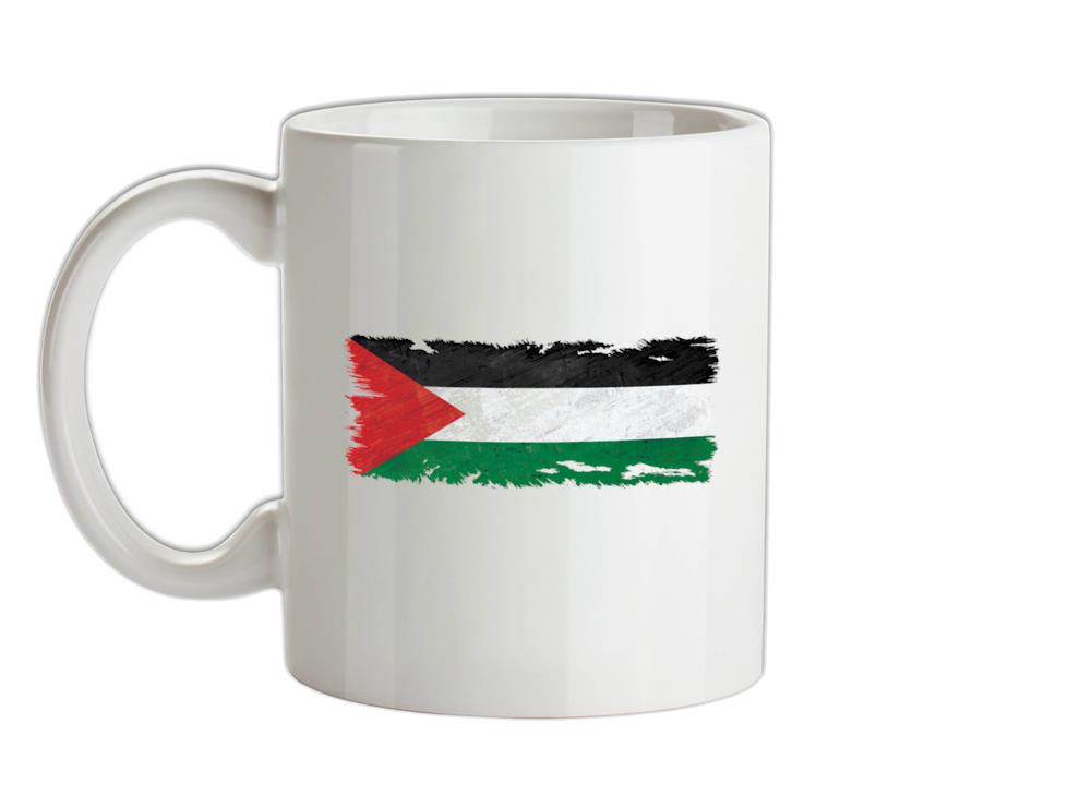 Palestine Grunge Style Flag Ceramic Mug