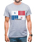 Panama Barcode Style Flag Mens T-Shirt
