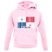Panama Barcode Style Flag unisex hoodie