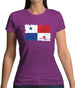 Panama Grunge Style Flag Womens T-Shirt
