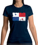 Panama Grunge Style Flag Womens T-Shirt