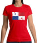 Panama Grunge Style Flag Womens T-Shirt