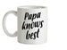 Papa Knows Best Ceramic Mug