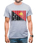 Papua New Guinea  Barcode Style Flag Mens T-Shirt