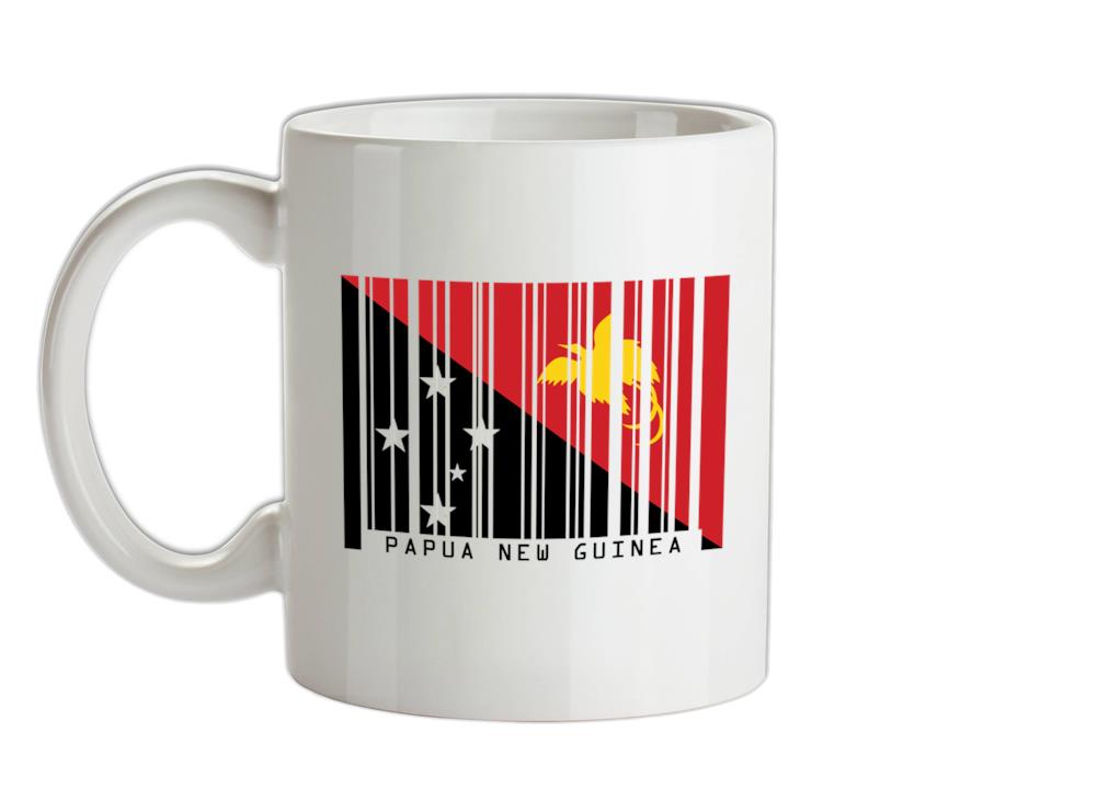 Papua New Guinea Barcode Style Flag Ceramic Mug