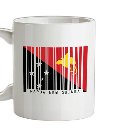Papua New Guinea Barcode Style Flag Ceramic Mug