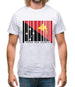 Papua New Guinea  Barcode Style Flag Mens T-Shirt
