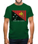 Papua New Guinea  Barcode Style Flag Mens T-Shirt