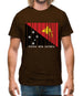 Papua New Guinea  Barcode Style Flag Mens T-Shirt