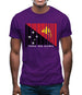 Papua New Guinea  Barcode Style Flag Mens T-Shirt