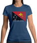 Papua New Guinea  Barcode Style Flag Womens T-Shirt