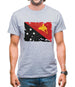 Papua New Guinea Grunge Style Flag Mens T-Shirt