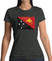 Papua New Guinea Grunge Style Flag Womens T-Shirt