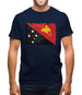 Papua New Guinea Grunge Style Flag Mens T-Shirt