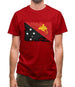 Papua New Guinea Grunge Style Flag Mens T-Shirt