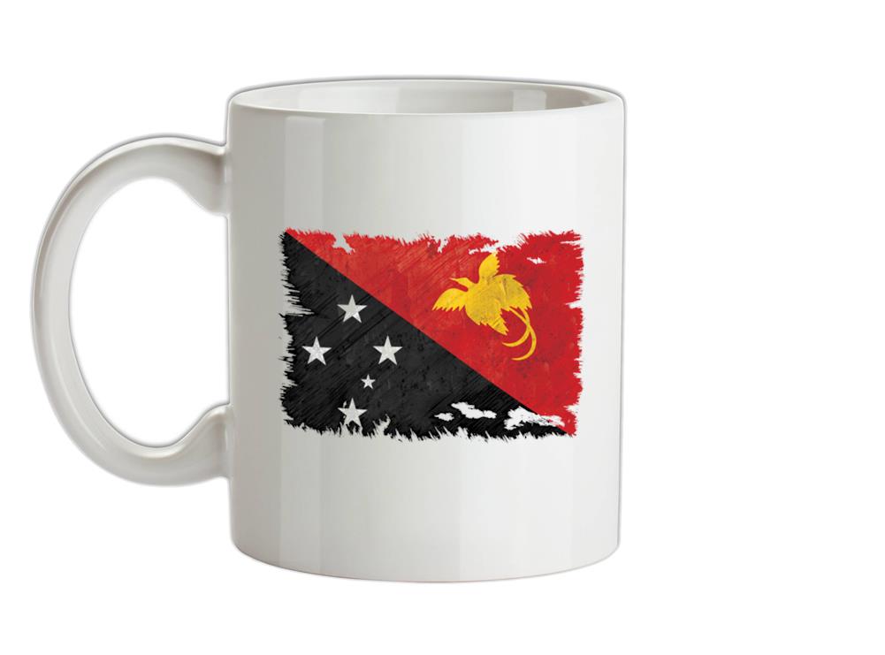 Papua New Guinea Grunge Style Flag Ceramic Mug