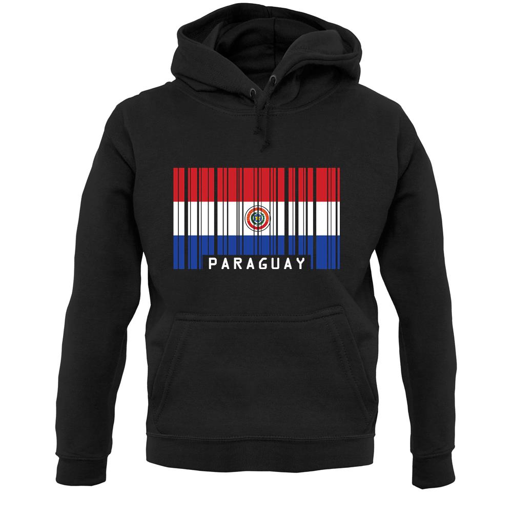 Paraguay Barcode Style Flag Unisex Hoodie