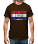 Paraguay Barcode Style Flag Mens T-Shirt