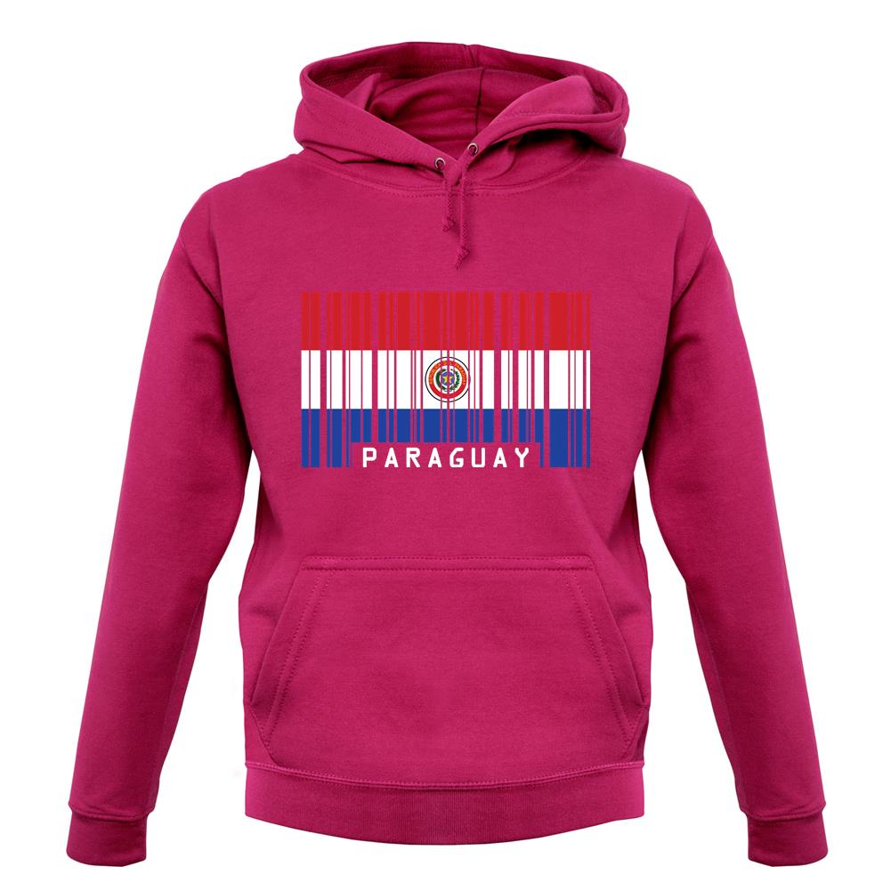 Paraguay Barcode Style Flag unisex hoodie