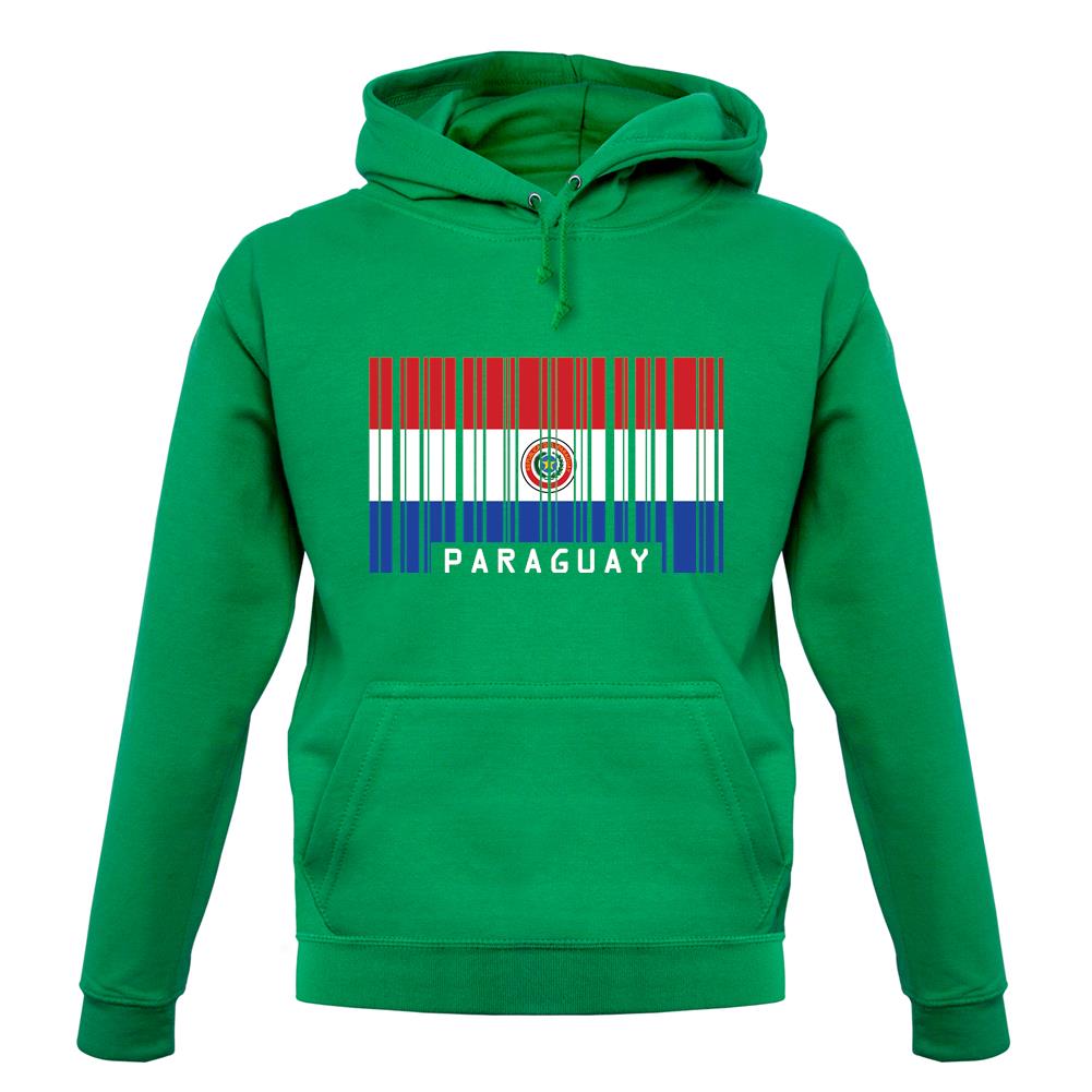 Paraguay Barcode Style Flag unisex hoodie