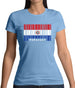 Paraguay Barcode Style Flag Womens T-Shirt