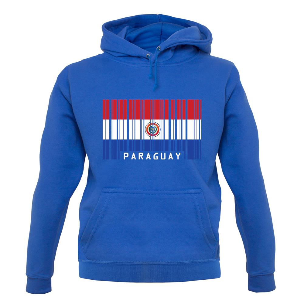 Paraguay Barcode Style Flag unisex hoodie
