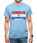 Paraguay Barcode Style Flag Mens T-Shirt