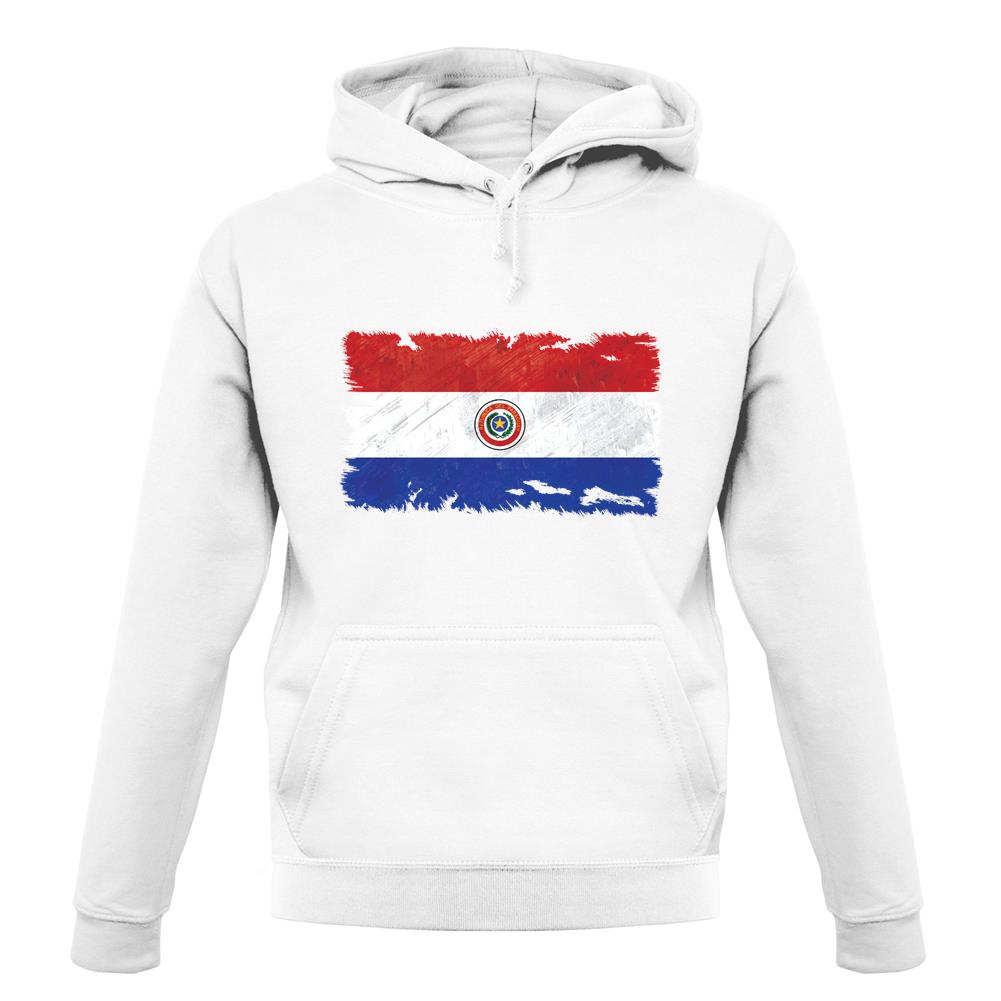 Paraguay Grunge Style Flag unisex hoodie