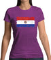 Paraguay Grunge Style Flag Womens T-Shirt